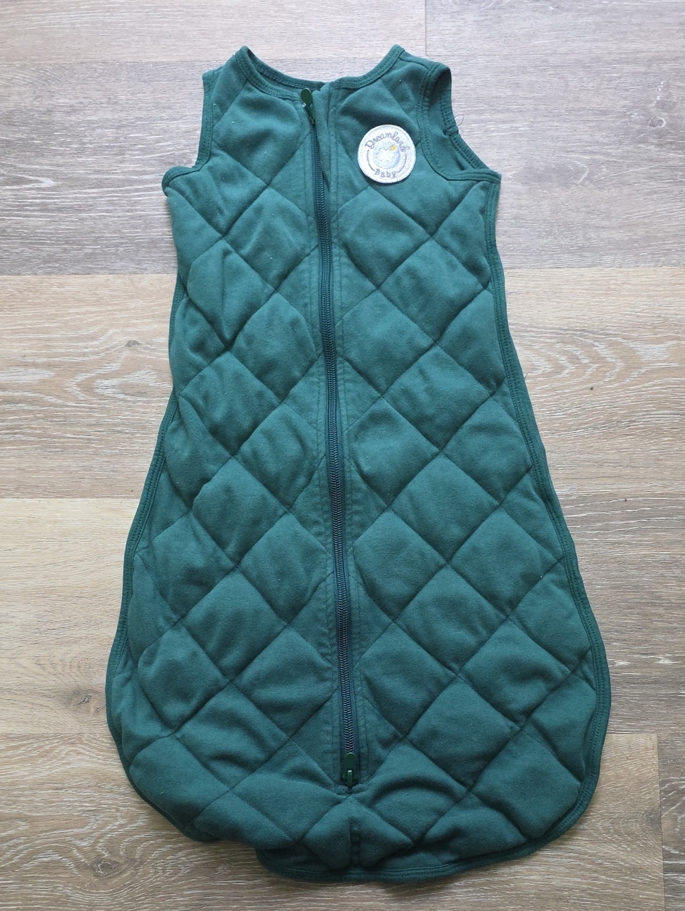 Dreamland Baby Quilted Weighted Sleep Swaddle /Wearable Blanket Green 0-6 Month